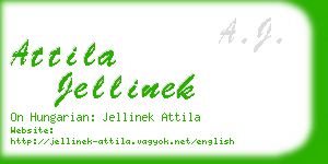 attila jellinek business card